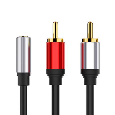  Audio Cable 3\.5 To 2 Cable 3\.5mm To 2 Male Splitter Aux Cable for DVD TV PC Amplifiers AV Splitter