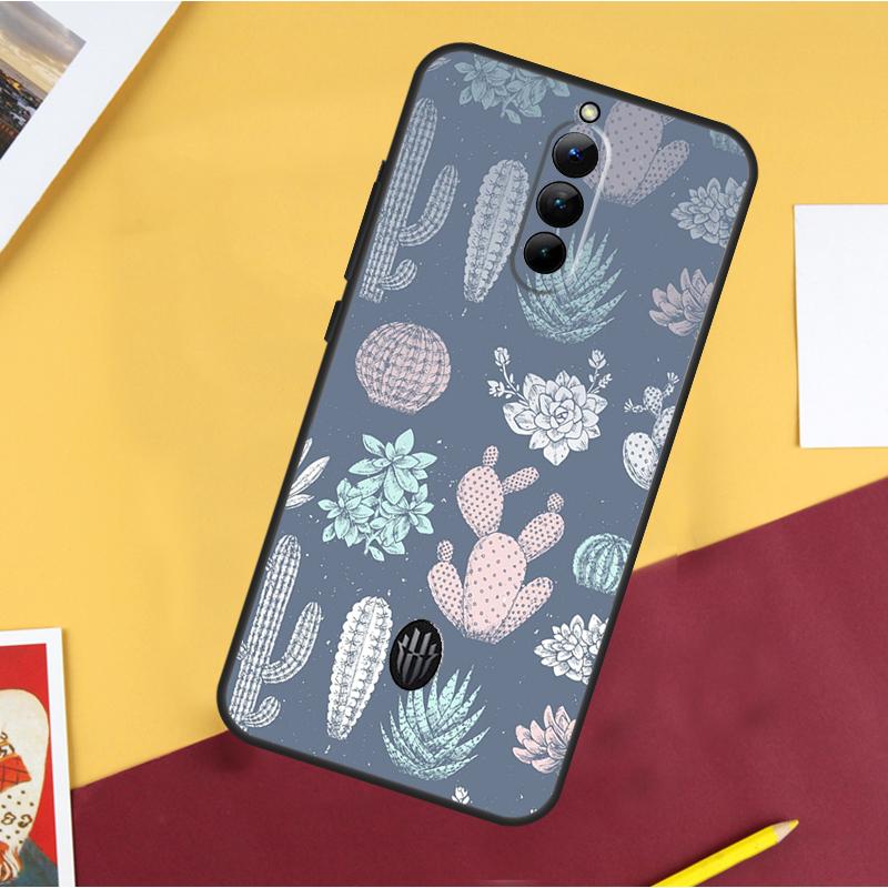 Plant Cactus Case For ZTE Nubia Red Magic 11 Pro 9 8 8S 9S 10S 10 Pro Plus 6R 6 7 6S 7S Pro 10 Air Cover