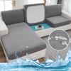 Jacquard Water Resistant Sofa Cushion Covers Elastic Grey Sofa Seat Cover For Living Room Furniture Protector For Kids Removable