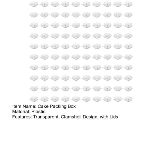 100 Stück 5,3 Zoll Kuchenverpackungsboxen Klarer Lebensmittelbehälter mit Deckeln Verdickte Einweg-Sandwich-Dessert-Hamburger-Salat-Klappboxen