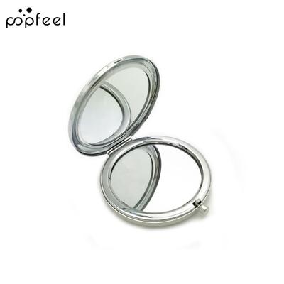 Specchio per Trucco Tascabile Rotondo in Metallo Pop-Up Double-Side Popfeel