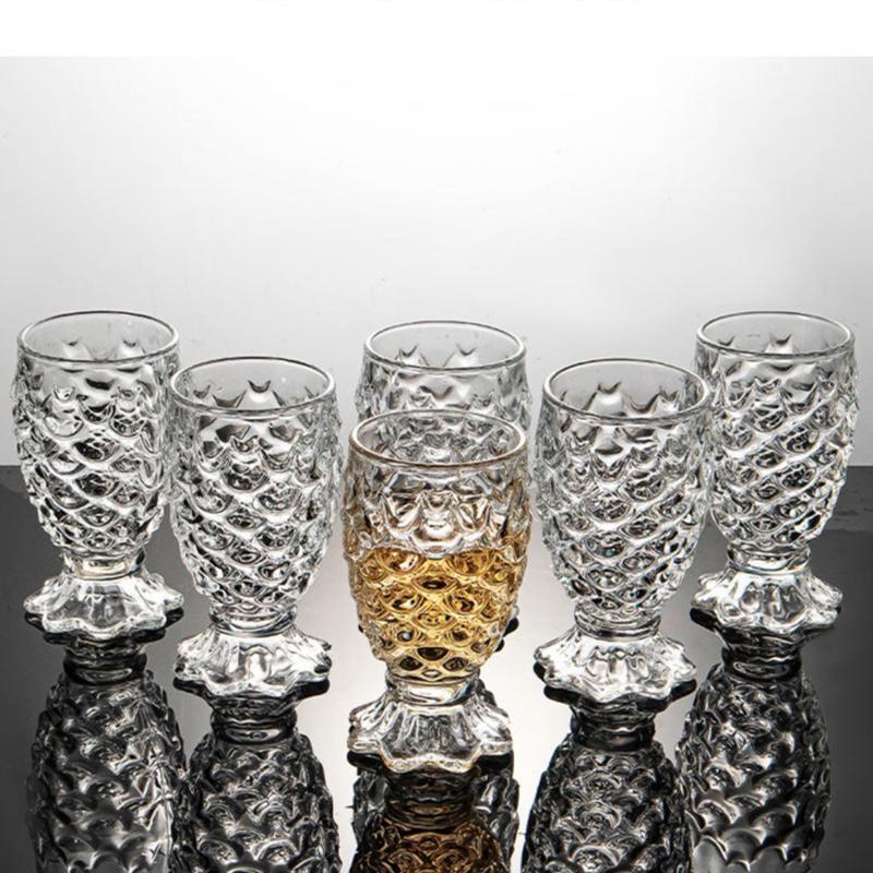 6pcs Set Mermaid Glass Cup Cute Fish Scale Cup 30ml Small Foreign Wine Cocktail Glasses Whiskey Vodka Mugs Party Liquor Goblet