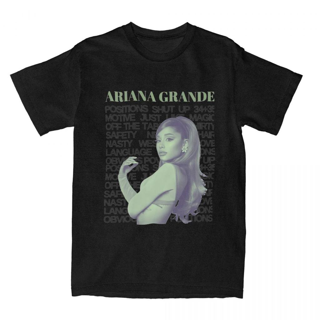 Ariana Grandes 2024 Music Tour TShirt Singer Hipster TShirts ShortSleeved Awesome Tops Summer Cotton Plus Size Tees