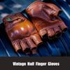 Anti-Slip Riding Protective Gloves Vintage Half Finger Gloves Motorcycle Gloves  Protective Gear
