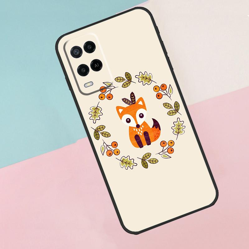 Fox Animal Pattern For Oppo A17 A77 A60 A74 A94 A54 A18 A38 A58 A78 A98 A40 A80 A16 A76 A96 A15 A57S Phone Case
