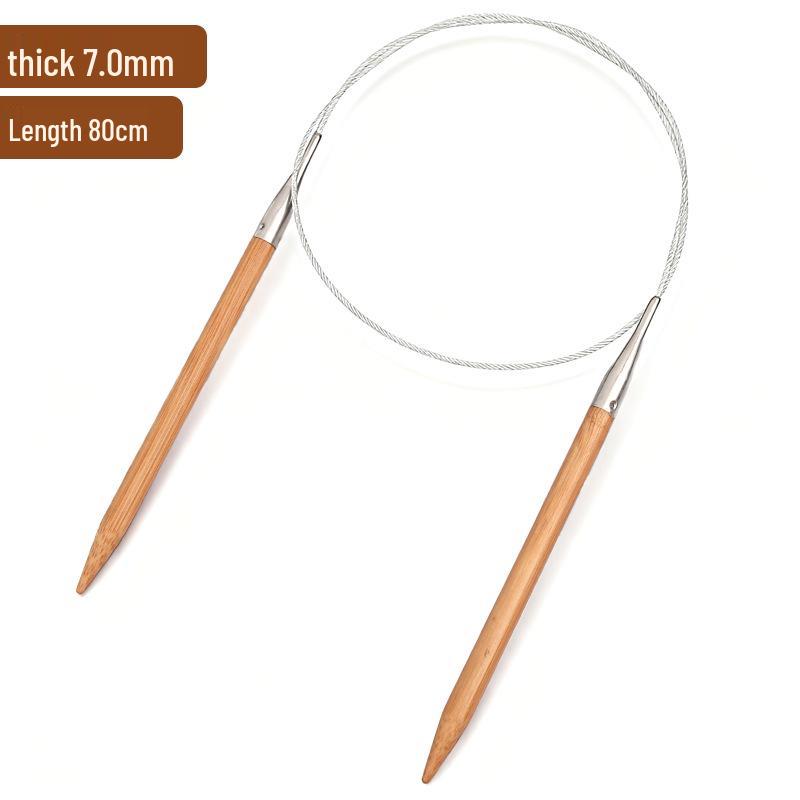 Bamboo & Steel Circular Knitting Needles Set for Sweaters, Scarves, and Sleeves