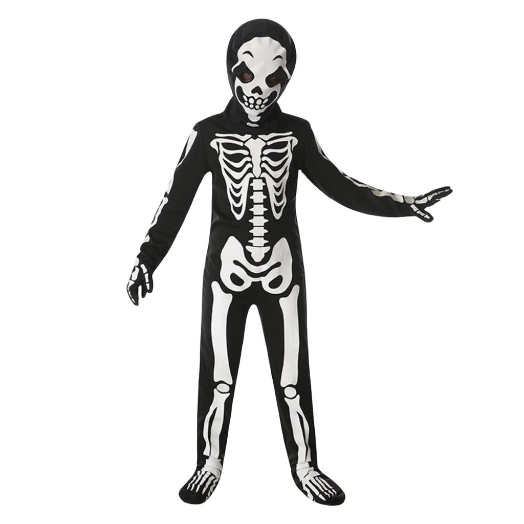 Halloween Death Costume Glowing Skeleton Costume Halloween Death Costume for for Kids Boy Girl Halloween Dress up