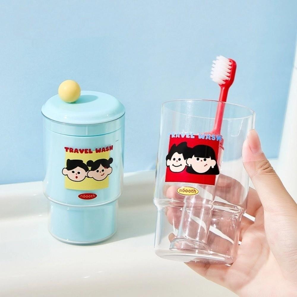 Portable Travel Toileting Set creative Rinsing Cup Toothbrush Storage Box  Outdoor Activities