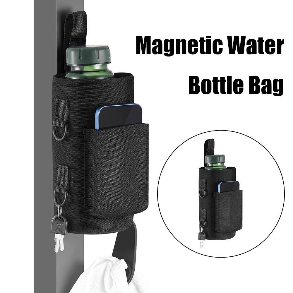 Magnetic New Water Bottle Pouch Bag Gym-Specific Water Cup Holder With Strong Magnet For Outdoor Sports Cup Holder Bag