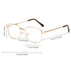 Metal Frame Reading Glasses Men Women Square Full Frame Magnifying High Definition Presbyopic Eyeglasses