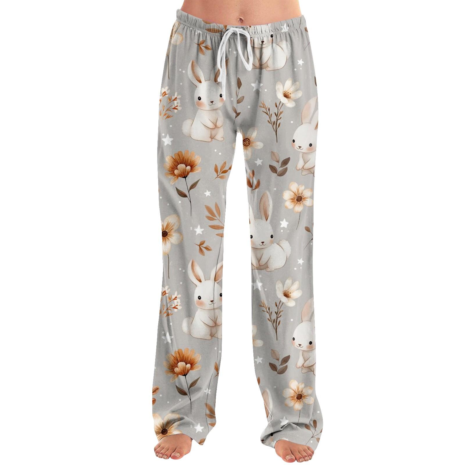 

Женские модные свободные повседневные брюки с пасхальным принтом M