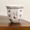 170/250ml Espresso Cups Art Flower pattern Anti-scald Latte Coffee Mugs Hand Held Ceramics Cups Cappuccino Teacup Xmas Gift