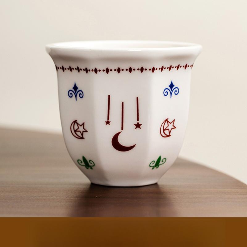 170/250ml Espresso Cups Art Flower pattern Anti-scald Latte Coffee Mugs Hand Held Ceramics Cups Cappuccino Teacup Xmas Gift
