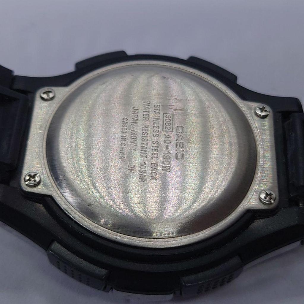 Used Casio AQ-190W Ana-Digi Sporty 100m Water Resistant Men's New Battery