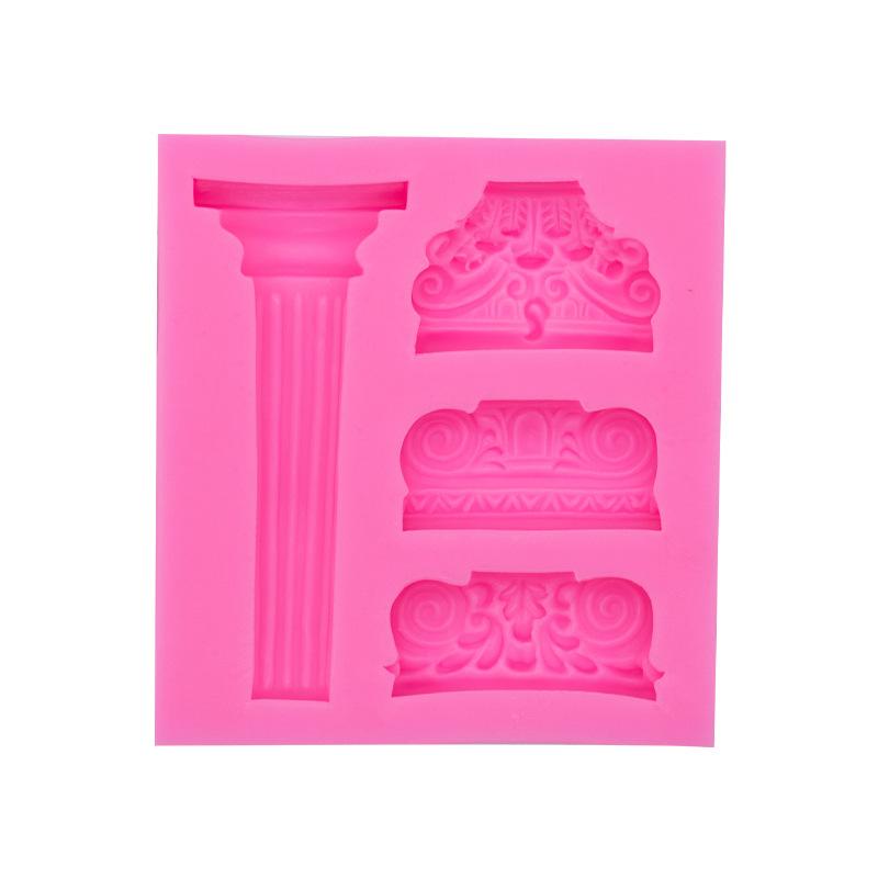 

Формы для римских колонн Формы для сахара из силикагеля DIY Шоколадный торт Декоративная выпечка Перила Бетон Гипсовое литье