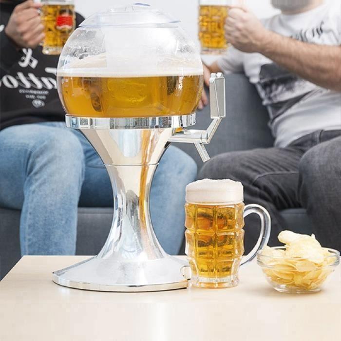 Distributeur de Boisson Bière Réfrigé avec glaçon, boisson, liqueur, bar, bac à glaçon 3,5 Litres Robinet