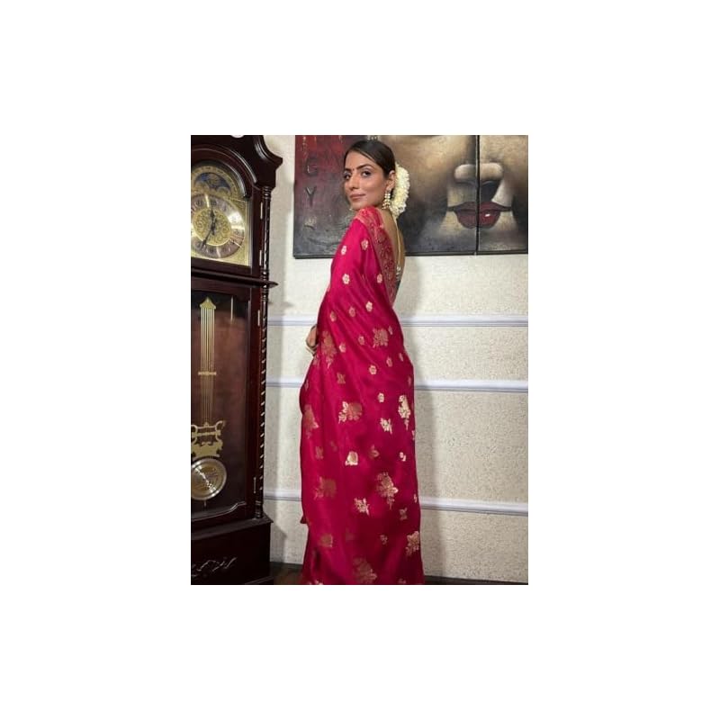 Pujia Mills Women` Pure Banarasi Soft