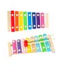 Kids 8-Note Xylophone Lacing Clock Rainbow Tower Four Sets Column Shape Board Worm Twist Baby Educational Toy MHWJ-003