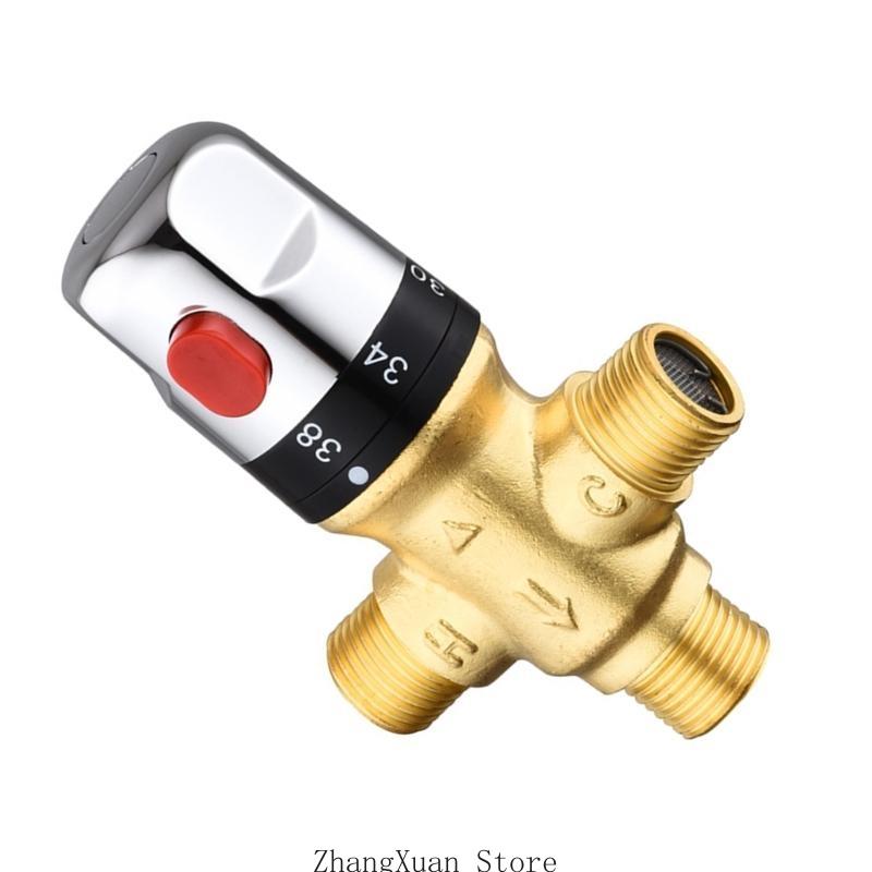 Precisions Temperature Stability DN15 Brass Thermostatic Valves Thermostatic Mixing Valves for Domestic Plumbing 3XUF