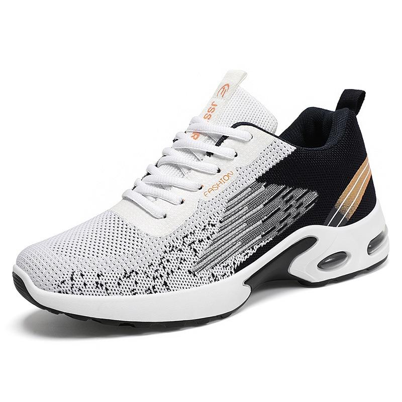 

Sneakers New men s shoes Flying woven breathable running shoes Shallow mouth lace-up shoes Men s air cushion cushioning shoes 47