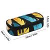 School Pencil Case Simple Design 300D Polyester Smooth Zipper with Mesh Pocket Removable Divider and Pen Slots for Boys Girls