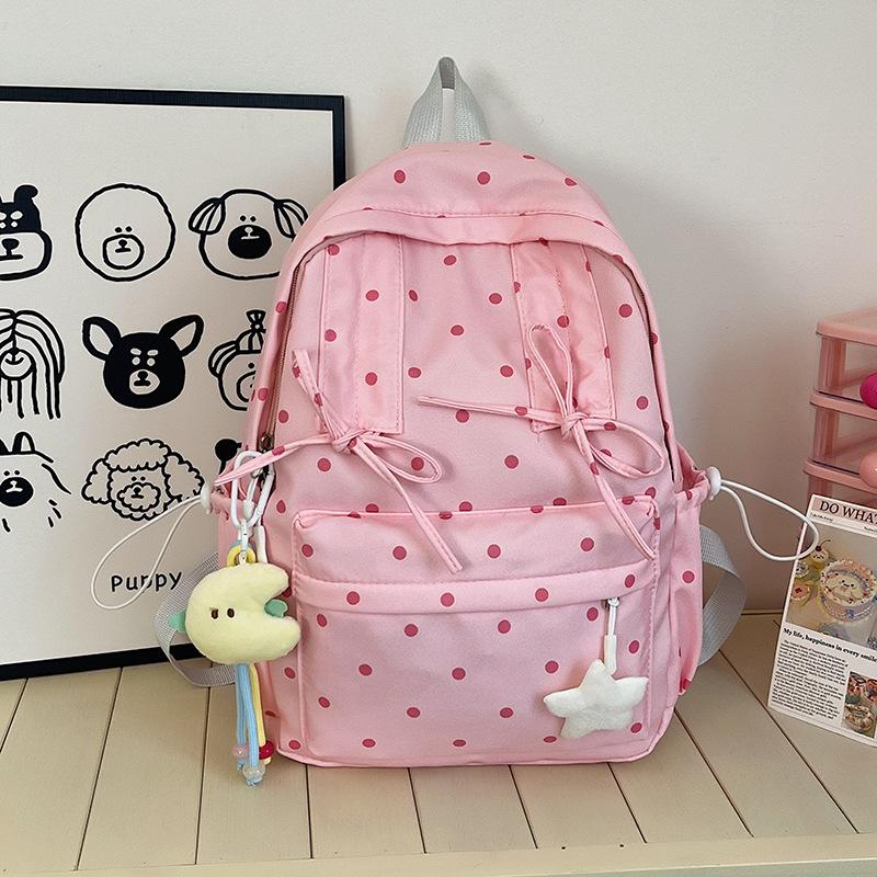 Fresh and sweet bow backpack high value sports outdoor travel bag trend cute large capacity backpack