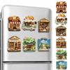 3D Relief Cat Fridge Magnet Cute Cat Theme 3D Refrigerator Stickers  Kitchen Decor