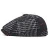 Vintage Plaid Newsboy Hat - Stylish Color Block Design, Ultra-Lightweight, Classic Berets & Painter Cap Style - Rich Brown, Unisex for Women & Men