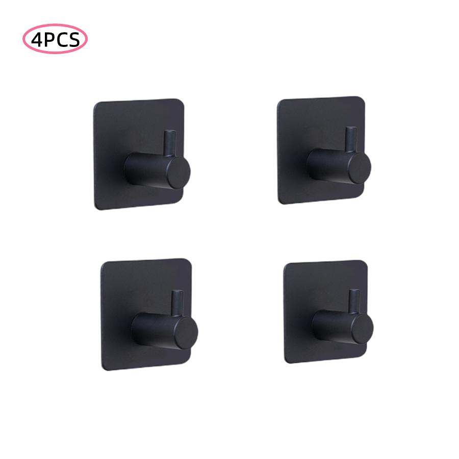 Punch-Free Wall Hooks Adhesive Towel Hanger Door Cloth Coat Holder Bathroom Kitchen Hardware Rack Bag Hook Organizer For Hanging