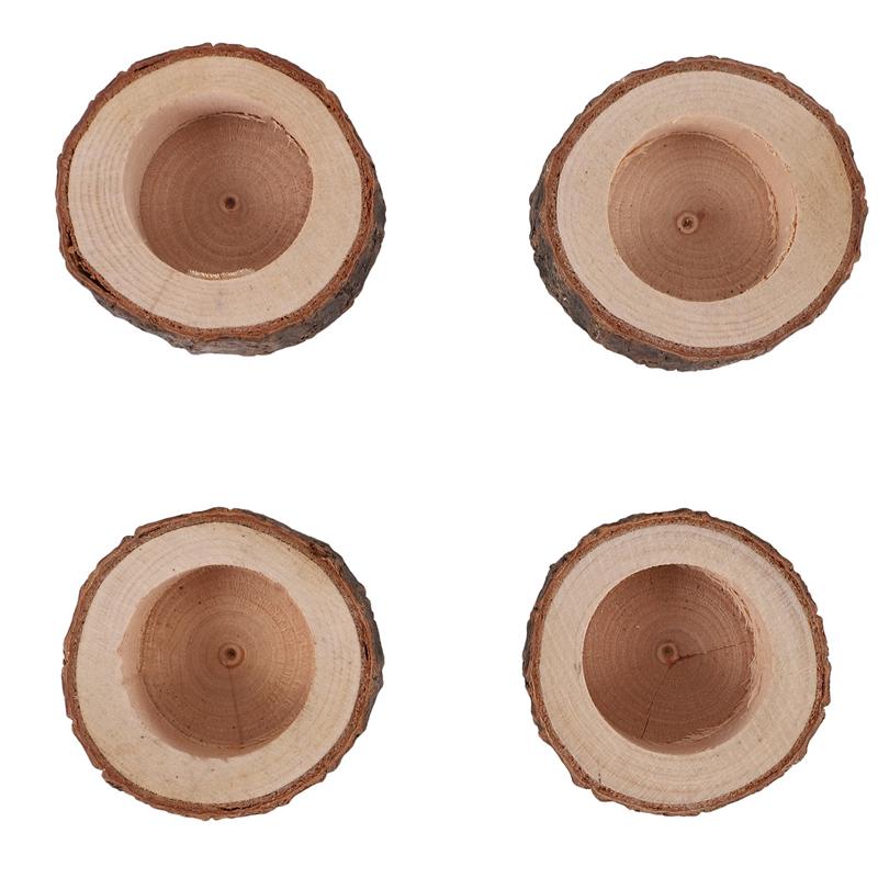 Good-24Pcs Wooden Candle Holder,Votive Tealight Holder For Wedding Party For Table,Birthday Christmas Party Home Decor