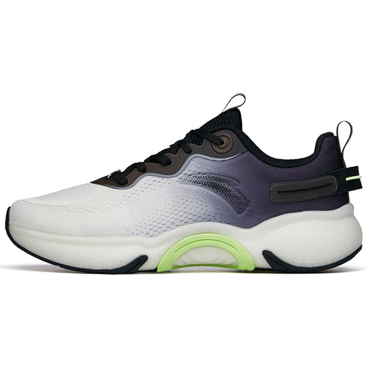 

New Anta Cushioned Slip-Resistant Abrasion-Resistant Low-Top Running Shoes Men s White Black 112225520-4 40.5