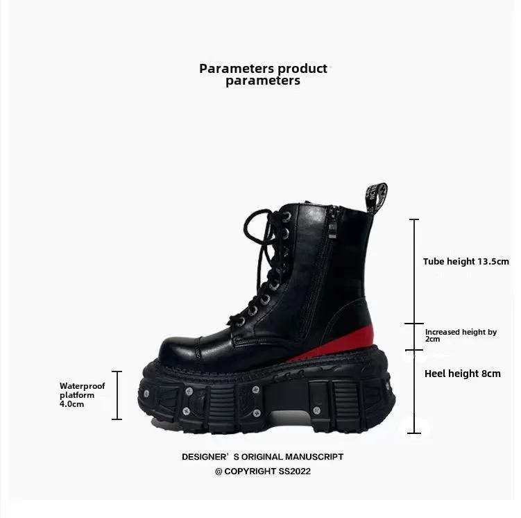 Leather Heightened 10cm Thick-soled Men's High-top British Style 2026 New Trendy Men's Boots