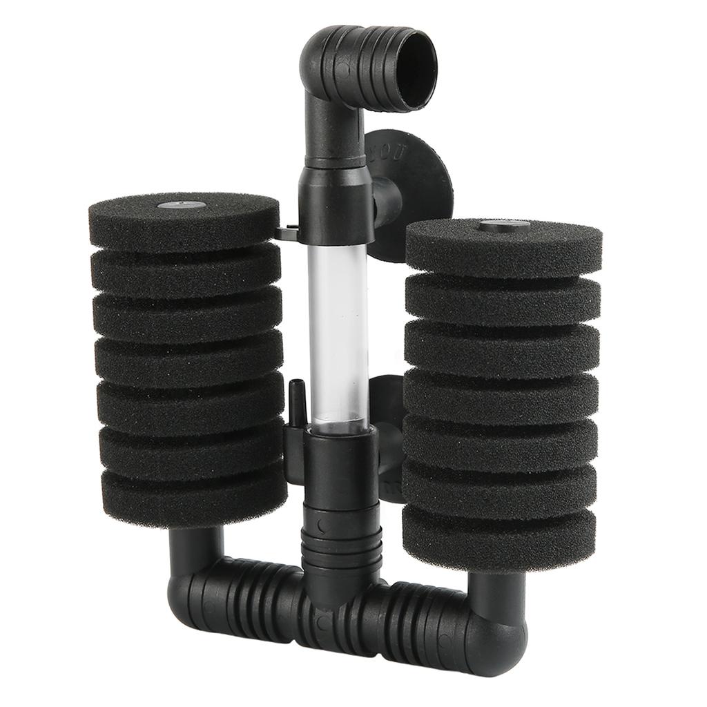 Aquarium Bio Sponge Filter Double Head Oxygenated High Density Porous Mini Fish Tank Air Filter