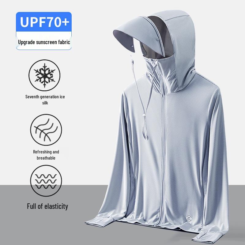 Ice Silk Men's Sun Protection Jacket 2026 - New Style, Anti-UV, Breathable, Thin for Summer & Outdoor Fishing