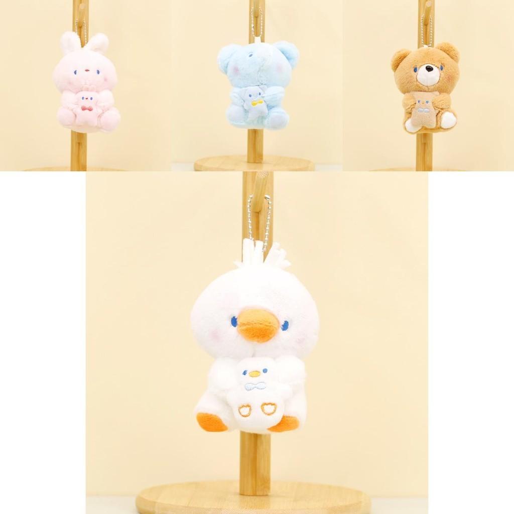 Adorable Plush Toy Bear Keychain Soft Short Plush Stuffed Animal Decoration