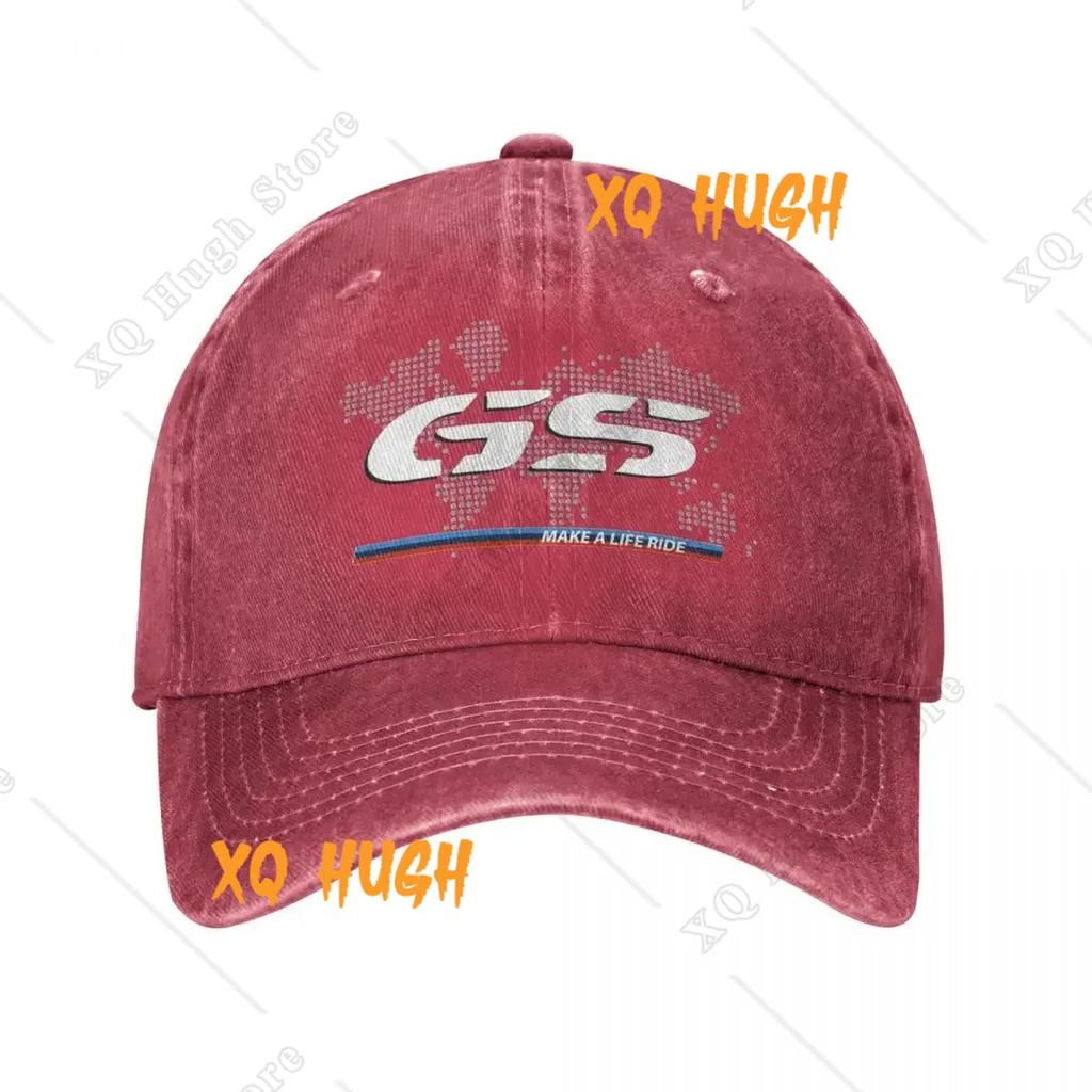 GS World Map Summer Cap Hats Dad Baseball Caps Casual Motocross Race Baseball Hat Washed Denim Outdoor Casquette