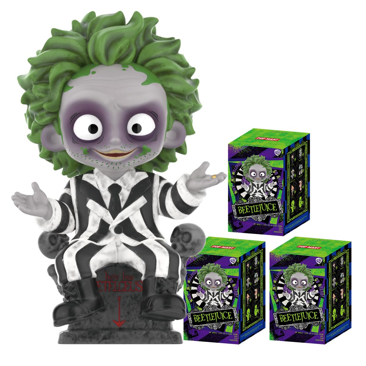 

POP MART Beetlejuice Series Pop Mart Gacha Gacha Blind Box Фигурка Пластиковая модель Премиум Игрушка ПВХ Мягкий винил Оригинальный персонаж Подарок на день рождения [3