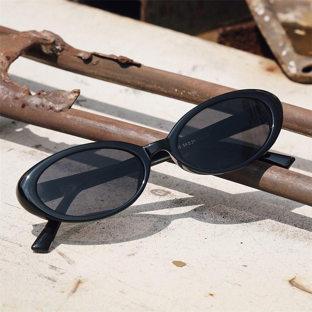 Retro Vintage Style Oval Sunglasses UV400 Protection Y2K Small Oval Sun Glasses Aesthetic Accessories for Women & Men