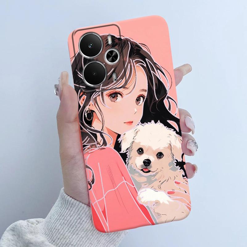 Cases For OPPO Realme 14 14T 5G Casing Fashion Flower Astronaut Girl Design Soft Silicone TPU Cover For Realme14T realme14 Coque