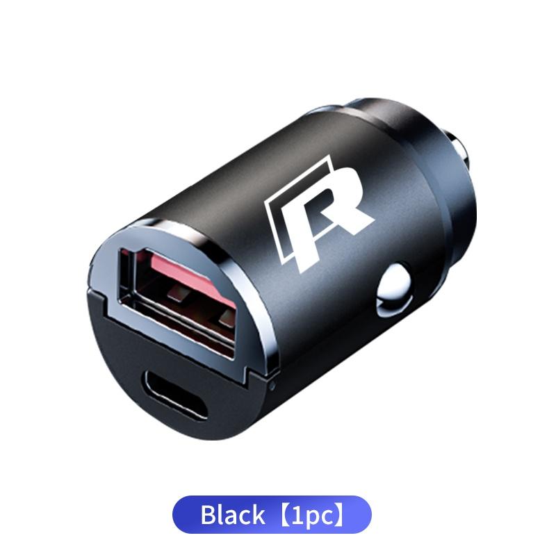 Valve Stems Caps Car Charger USB Type-C Fast Charging Power Adapter For VW Volkswagen Golf Polo Passat Touran Accessories zd8