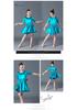 Mid-Sleeve Latin Dance Skirt for Girls – Competition & Performance-Grade Dancewear