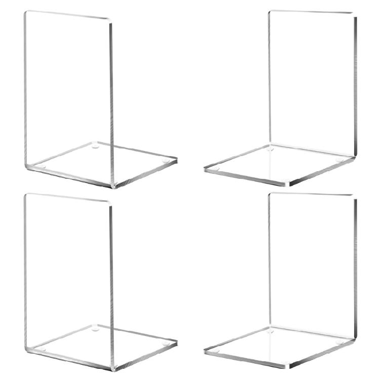 Acrylic Books Holders Table Picture Album Holders for Displaying Books Books Stand, Elegant Design Bookends Bookshelfs
