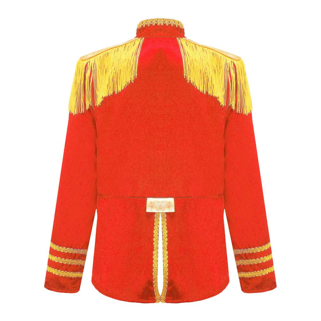 Kids Rock Band Cosplay Outfit - 1960s British Star Gold Lace Long Sleeve Shirt for Music Theme Party