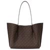 Michael Kors Emilia Classic Fashion Versatile Simple Commuting Practical Tote Bag Polyester Shoulder Bag Large Size Women's Brown