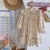 2026 Autumn French Floral Embroidered Girls' Princess Dress with Ruffle Long Sleeves
