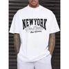 The 2025 summer new men's T-shirt with letter prints, a men's round neck short-sleeved T-shirt, a casual and fashionable T-shirt