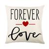 2024 Valentine's Day Gift Sweet Cushion Cover 45x45cm Linen Pillowslips Bedroom Pillowcase LOVE Heart Pattern Throw Pillow Cover