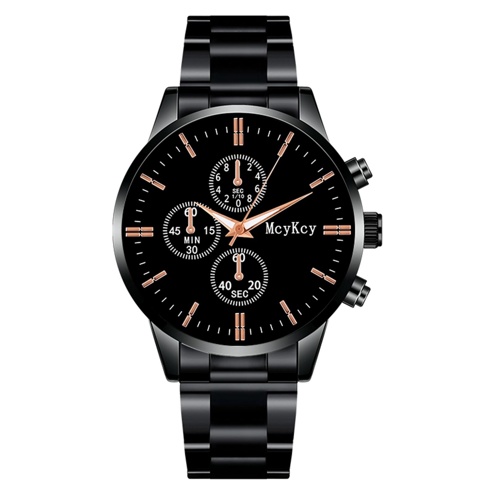 

Часы на браслете из нержавеющей стали. Мужские часы. Кварцевые часы. Подарочные часы-победитель. A чёрный