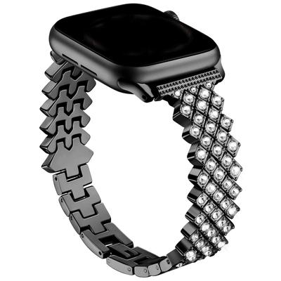 Pentru Apple Watch seria 10 42mm/9 8 7 41mm/SE (2023) SE (2022) SE 6 5 4 40mm/3 2 1 38mm Curea Ceas Decor Stras Aliaj Zinc Bandă