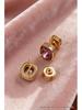 Miki Light Luxury Crystal Stud Earrings: Elegant Women's Niche Design for Fashion